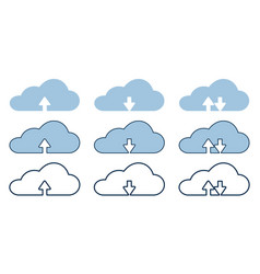 Collection Cloud With Arrow Line Icon Upload And