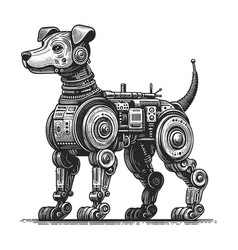 Mechanical Dog Engraving