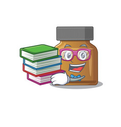 A Diligent Student In Bottle Vitamin B Mascot