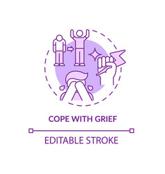 Cope With Grief Purple Concept Icon