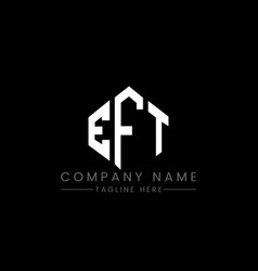 Eft Letter Logo Design With Polygon Shape