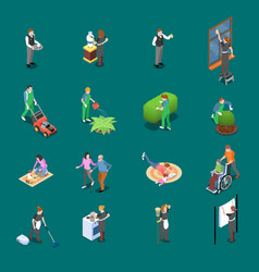 Home Staff Isometric Icons