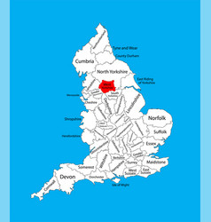 Map West Yorkshire In Yorkshire And Humber