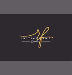 Initial Rf Signature Logo Template Hand Drawn