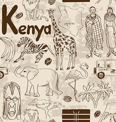 Sketch Kenya Seamless Pattern