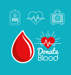 Blood donation days icon Royalty Free Vector Image