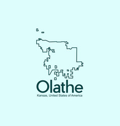 Olathe Kansas City United States Map Logo