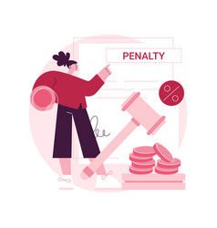 Pay Penalties Abstract Concept