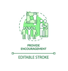 Provide Encouragement Green Concept Icon