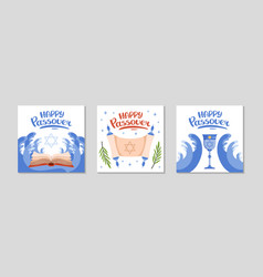 Happy Passover Greeting Card Set Festive Post