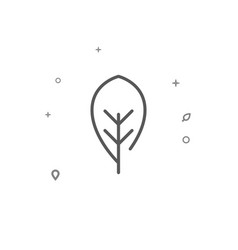 Southern Exotic Tree Simple Line Icon Grey Sign