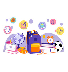 Back To School Concept Cartoon Still Life