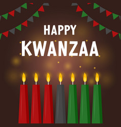 Flat Design Happy Kwanzaa Greetings