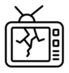 Broken Tv Icon Outline Product Quality