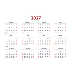 Calendar Planner For 2027 Calendar Template For