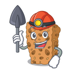 Miner Granola Bar Mascot Cartoon