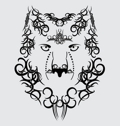 Wolf Head Tribal Tattoo In Format