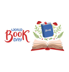 World Book Day Web Banner Open With Floral