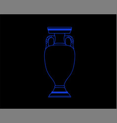 Euro Trophy Logo Blue Symbol European Football