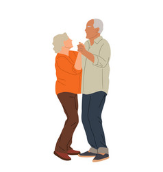 Senior Couple Dancing Elderly People In Love