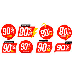 90 Percent Off Sale Red Tag Price Clearance Promo