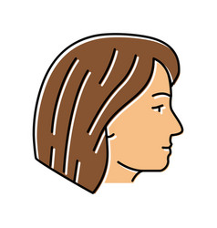 Bob Cut Hairstyle Female Color Icon