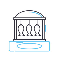 Kiosk Line Icon Outline Symbol