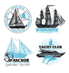 Marine Labels Set