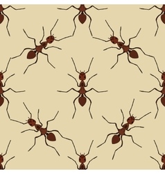 Seamless Pattern With Ant Formica Exsecta Hand