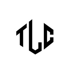 Tlc Letter Logo Design With Polygon Shape