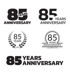 85 Years Anniversary Icon Or Logo Set 85th