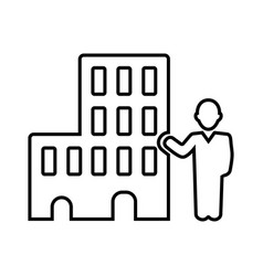 Building Manager Office Line Icon Outline