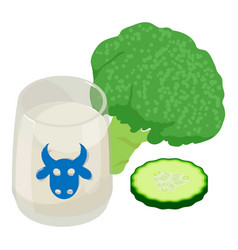 Healthy Nutrition Icon Isometric Milk