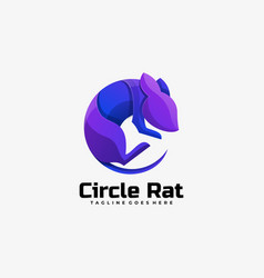 Logo Circle Rat Gradient Colorful Style