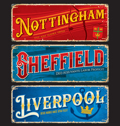 Nottingham Sheffield Liverpool Travel Stickers