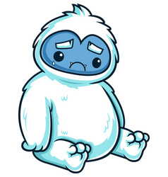 Sad Yeti Monster Cartoon Clip Art