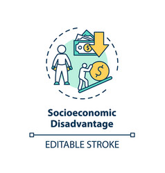 Socioeconomic Disadvantage Concept Icon