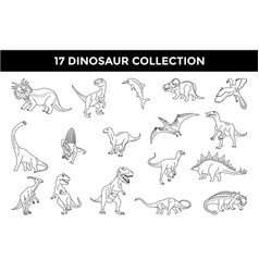 Dinosaur Outline Drawing Collection