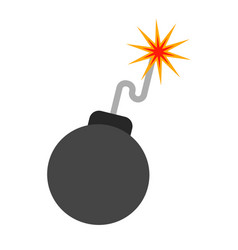 Fire Ignited Bomb Icon Or Hazardous Material