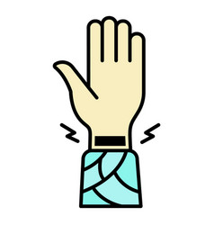 Frostbite Wrist Hand Icon Color Outline