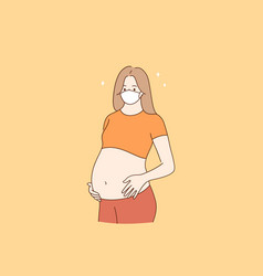 Pregnancy During Civid-19 Outbreak Concept