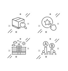 Search Package Hotel And Loyalty Star Icons Set