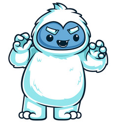 Angry Yeti Monster Cartoon Clip Art