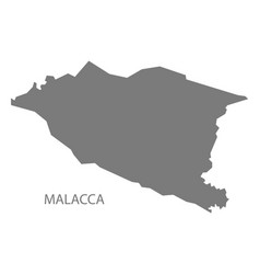 Malacca Malaysia Map Grey