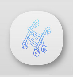 Rollator Walker App Icon Mobility Aid Device