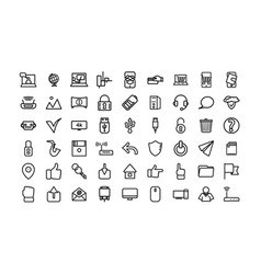 Web Icon Set With Internet Social Network Icons