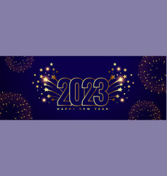 2023 New Year Celebration Banner With Bursting