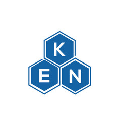 Ken Letter Logo Design On White Backgroundken