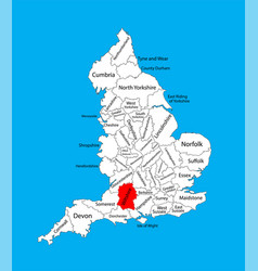 Map Wiltshire South West England United Kingdom