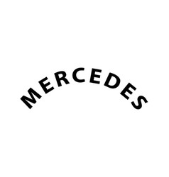 Mercedes Logo Brand Symbol Name Black Design